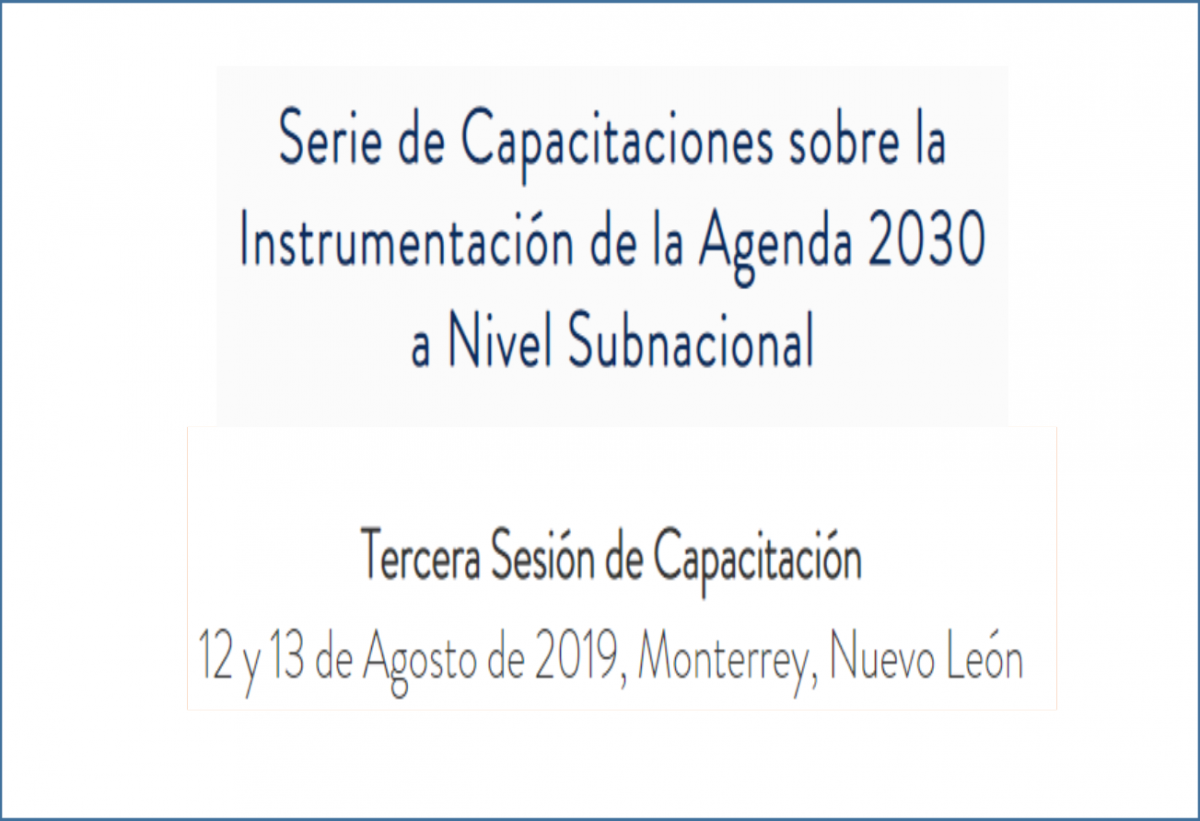 Serie de Capacitaciones sobre la Instrumentación de la Agenda 2030 a Nivel Subnacional